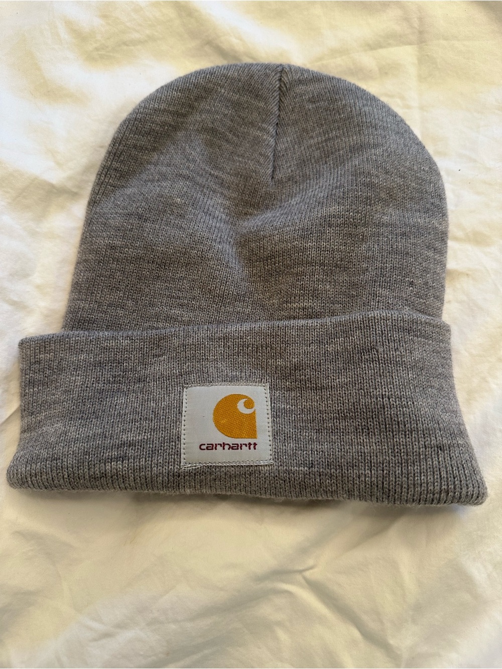 Carhartt Heather Gray Beanie with Logo